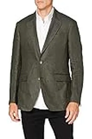 Hackett Delave Linen Hopsack jacka för män, Grön (765KHAKI GREEN 765), 42