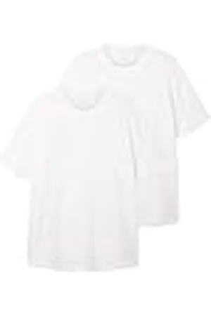 TOM TAILOR Herr Plussize dubbelpack T-shirt med rund hals av bomull, , 5XL