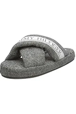 Tommy Hilfiger Fiskbensmönstrad hemmatoffel för kvinnor, , 38 EU