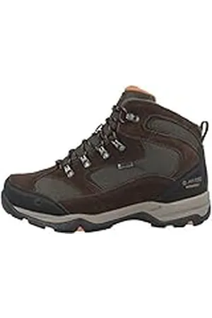 Hi-Tec Tec Storm vattentäta promenadstövlar för män, Brun mörk choklad mörk brungrå bränd orange 041, 43 EU