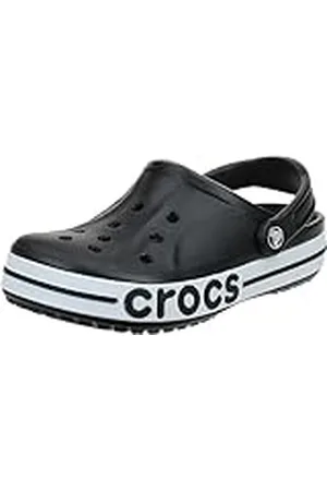 Crocs Klassisk grafisk träsko för män och kvinnor, svart/vit, 36/37 EU
