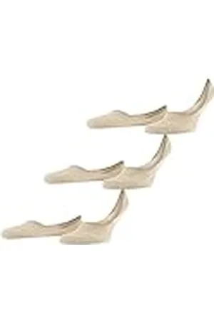 Falke Herr Invisible Step Medium Cut 3-pack strumpor andas hållbar bomull osynlig mjuk kant och silikon på hälen för tryckfri passform och bästa grepp, enfärgad, 3 par, , 45-46