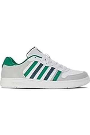 K-Swiss Mäns Court Palisades sneakers, vit/peppar grön/indisk teal, , 40 EU