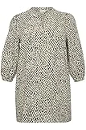 Kaffe Plusstorlek Tunic 3/4 ärmar V-Notch Neck Casual Fit Printed, , 52 stor