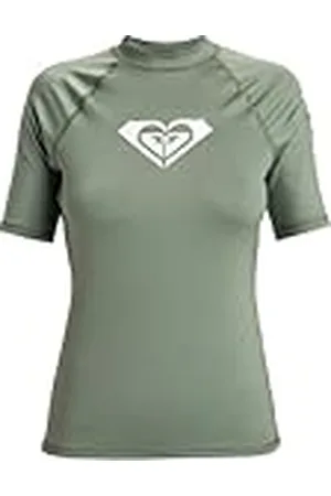 Roxy Kortärmad UPF 50 Rash Vest Whole Hearted SS unga kvinnor grön M, , M