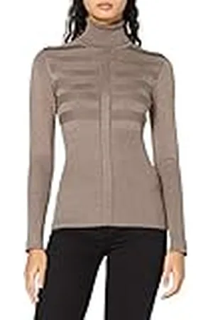 Morgan Dam Pull Manche Longue Col Roulé Lurex Mentosa tröja, toupe, XS Tall
