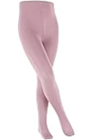 Falke Unisex, barn, bomull, touch, strumpbyxor, ventilerande, hållbar bomull, elegant, fin, tryckfri, komfortlinning, platt söm för tryckfri fotspets, halkfri, 1 styck, Rosa (Thulit 8663) ny –