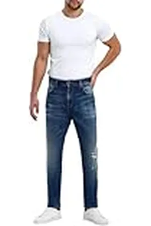 LTB Jeans herr Reeves – Tapered Fit med medelhög midja och dragkedja i blått av bomullsblandning – storlek W40L34, , 40W x 34L
