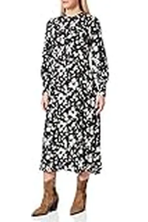 TOM TAILOR Mine to five Damer Midi-blusklänning med mönster 1028966, , 38