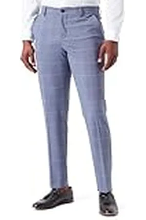 SELECTED Herr Slhslim-Liam Blue Check TRS Flex byxor, , 50