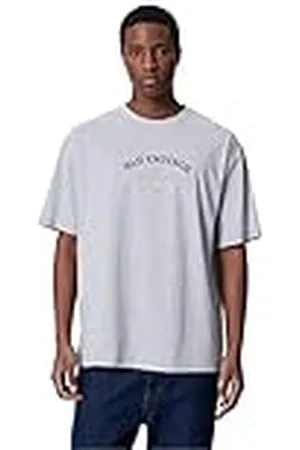 Koton Herr överdimensionerad slogan broderad crew neck kortärmad t-shirt, , L