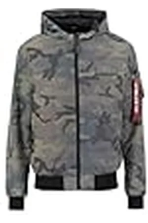 Alpha Industries MA-1 LW Bomberjacka med huva i kamouflage för män