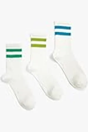 Koton Women 3-pack Varsity Socket Socks Set, , One Size