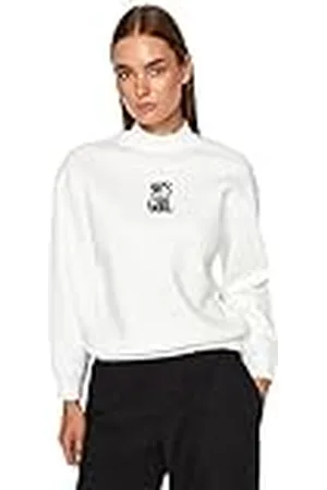 Trendyol Sweatshirt i bomullsblandning - vit - normal S vit