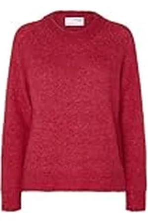 SELECTED Dam Slflulu Ls Knit O-Neck B Noos tröja, , XS