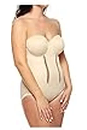 Maidenform Flexees Easy UP-kollektion axelbandslös kroppstrosor fast kontrollkroppsdräkt, , 80D