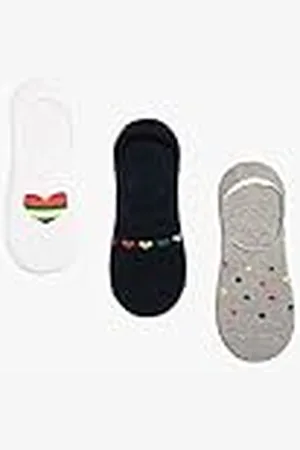 Koton Women Heart 3-pack osynliga strumpor set flerfärgad, , One Size