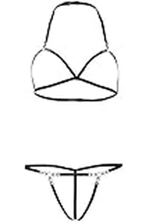 Cottelli Collection Mandy Mystery sexig svart öppen kostym med pannband, , 60 (Taglia produttore:S/M)