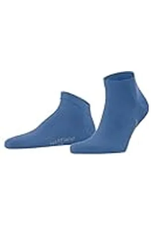 Falke Herr sneakerstrumpor Cool 24/7 M SN bomull kort enfärgad 1 par, blå (Deep Water 6809) nya – miljövänliga, 39–40, , 39-40 EU