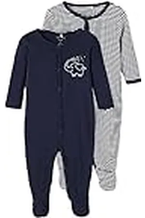 NAME IT Unisex baby NBNNIGHTSUIT 2P W/F Y/D CORE NOOS pyjamas, mörk safire, 68