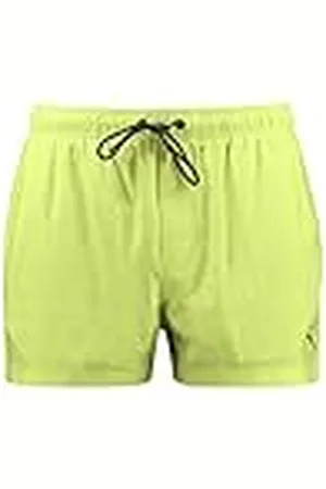PUMA Mäns längd badbräda shorts, snabb gul, L, , L