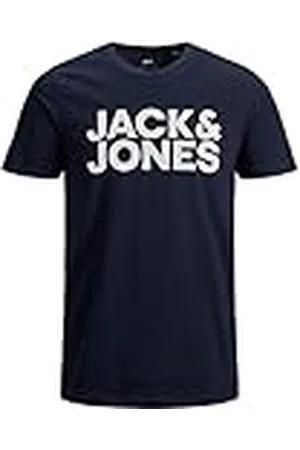 JACK & JONES Pack 2 Plus Size T-shirts Rund Hals Tryck Design Logo Oversize, , 7XL