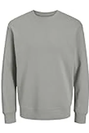 JACK & JONES Sweatshirt för män, rund hals-, Ultimate Grey, XS