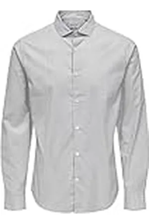Only & Sons Onsjordan Life Slim Twill Ls skjorta långärmad tröja, , XXL