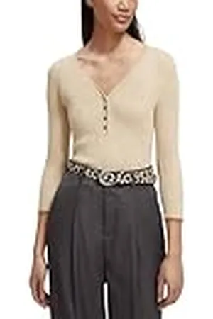 Scotch&Soda Dam knapp detalj Skinny Rib tröja, , M