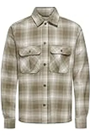Only & Sons ONSCEDRIC Life Check Overshirt NOOS skjortjacka, fällkjol XL, , XL
