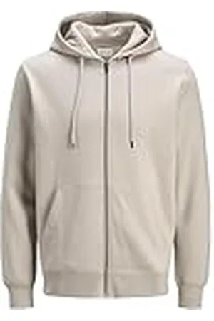 JACK & JONES Huvtröja för män, enfärgad huvjacka, , XS