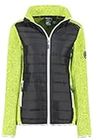 Geographical Norway Tirex dam varm fleece för kvinnor med dragkedja - höst vinter vår varma damjacka - lång ärm mjuk päls komfort utomhus (gul XL), , XL