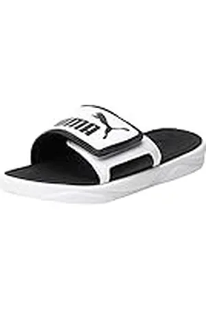 PUMA Unisex vuxen Royalcat komfort dusch och badskor, Vit - vit svart - 35.5 EU