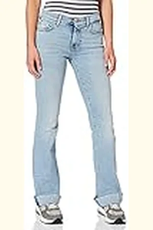 7 for all Mankind Bootcut Luxe Vintage Bright Side med Raw Cut jeans, , 23W / 30L