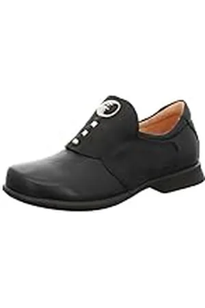 Think! Damen PENSA chromfrei gegerbte nachhaltige Halbschuhe, SCHWARZ 0000