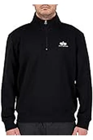 Alpha Industries Tröja med halv dragkedja SL Sweatshirt för män Black
