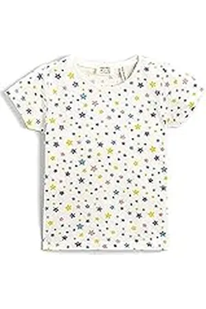 Koton Flicka Star tryckt kort ärm bomull crew neck T-shirt, , 5-6 År