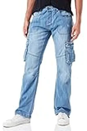 Enzo Jeans med lös passform för män, , 42W x 30L