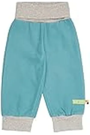 loud + proud Unisex barnfleece, GOTS certifierade byxor, topaz, 62/68