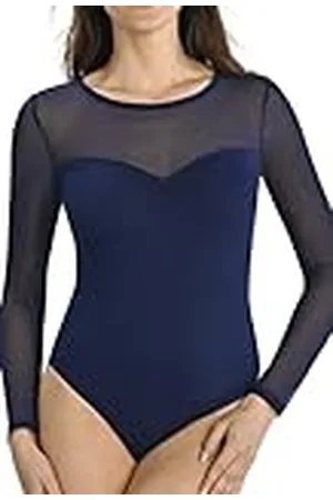 Teyli Långärmad dambodysuit – bodysuit dam gjord av högkvalitativt material – midjebodys för kvinnor – damunderkläder för vardagen – bodys dam XS, , XS