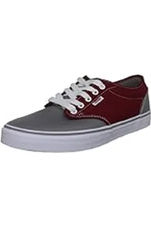 Vans Kvinnor Atwood Low Open Back Tofflor, Canvas Mittgrå Rio Röd, 10,5 UK