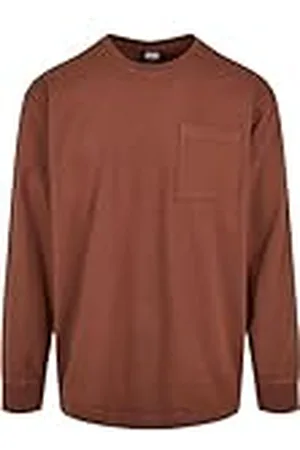 Urban classics Herr tung överdimensionerad ficka långärmad t-shirt, bar, M