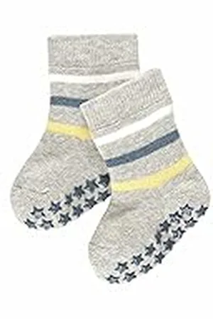Falke Stoppstrumpor Multi Stripe Catspads bomull baby blå rosa många andra färger tjocka strumpor med mönster varm färgglad randig med lugg på sulan och plysch 1 par, , 74/80 cm