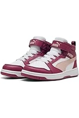 PUMA Rebound V6 MID AC+ PS sneakers, Port-Rose Quartz Vit, 13,5 UK barn, Port Rosenkvarts Vit, 32.5 EU
