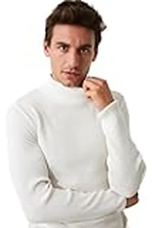 Trendyol Herr High Neck Plain Slim tröja sweatshirt, , L, , L