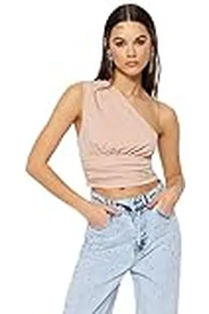 Trendyol Dam anpassad magtröja asymmetrisk krage vävd bustier BH, , 34