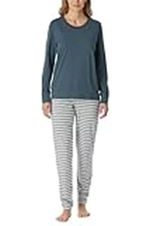Schiesser Dampyjamas lång med manschetter bomull nattkläder pyjamas-set, , 40