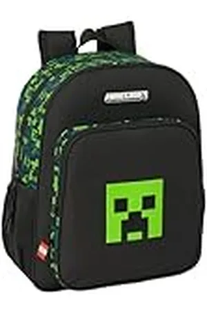 Safta MINECRAFT TNT Skolryggsäck för barn, barnryggsäck, lämplig för skolbarn, bekväm och mångsidig, kvalitet och styrka, 32 x 12 x 38 cm, , M, Avslappnad
