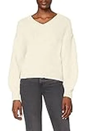 NA-KD V-ringad stickad tröja för kvinnor pullover, , M