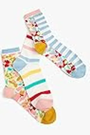 Koton Women 3-pack blommiga strumpor set, , One Size